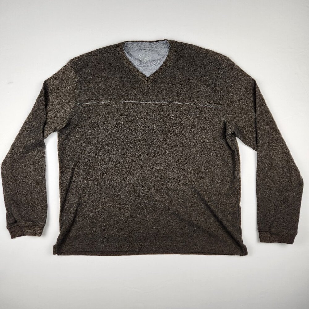 Van Heusen Mens XL Double Collar Pullover Preppycore Dadcore Casual Business